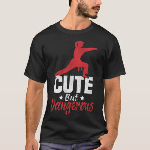 Ich trete wie ein Mädchen-Karate Kickboxen Mädchen T-Shirt