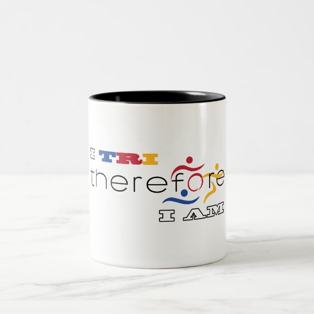 Ich Tri daher bin ich cool Triathlon Zweifarbige Tasse (Mittel)