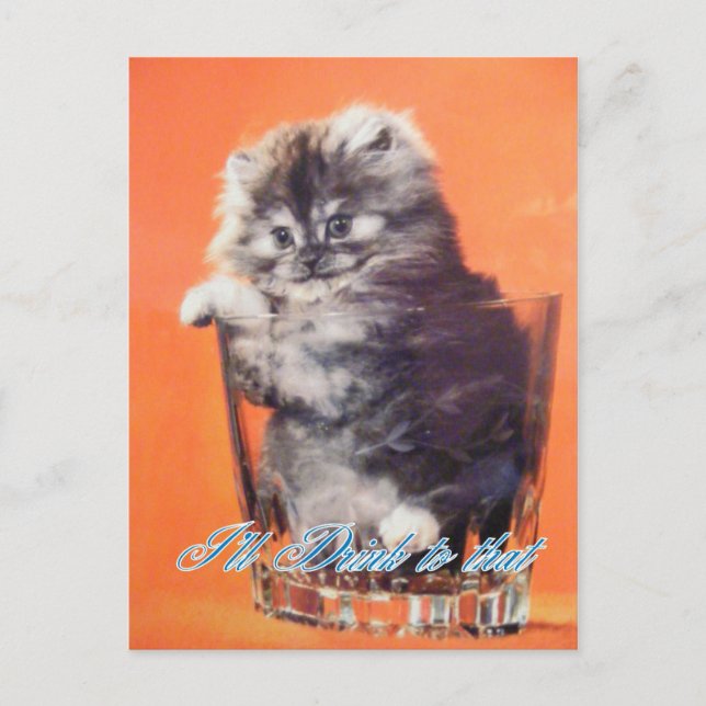 Ich trinke auf diese Postkarte (Vorderseite)