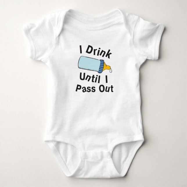 Ich trinke, bis ich ausgehe baby strampler (Vorderseite)