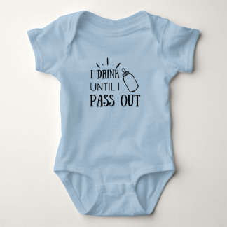 Ich trinke, bis ich Baby Bodysuit ausleihe Baby Strampler