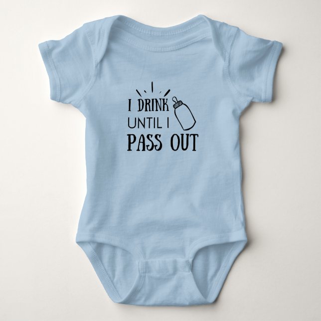 Ich trinke, bis ich Baby Bodysuit ausleihe Baby Strampler (Vorderseite)