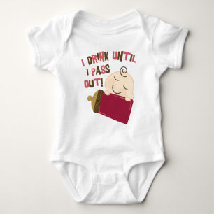 Ich trinke, bis ich heraus überschreite baby strampler