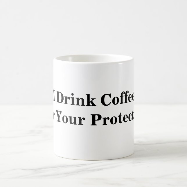 Ich trinke CoffeeFor Ihre Schutz-Tasse Kaffeetasse (Mittel)