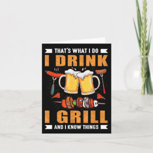 Ich trinke ich Grill Funny Grillen Grillmaster Karte