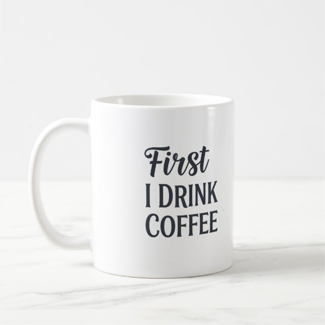Ich trinke Kaffee-Tasse Kaffeetasse (Links)