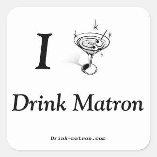 Ich trinke Matron-Aufkleber Quadratischer Aufkleber