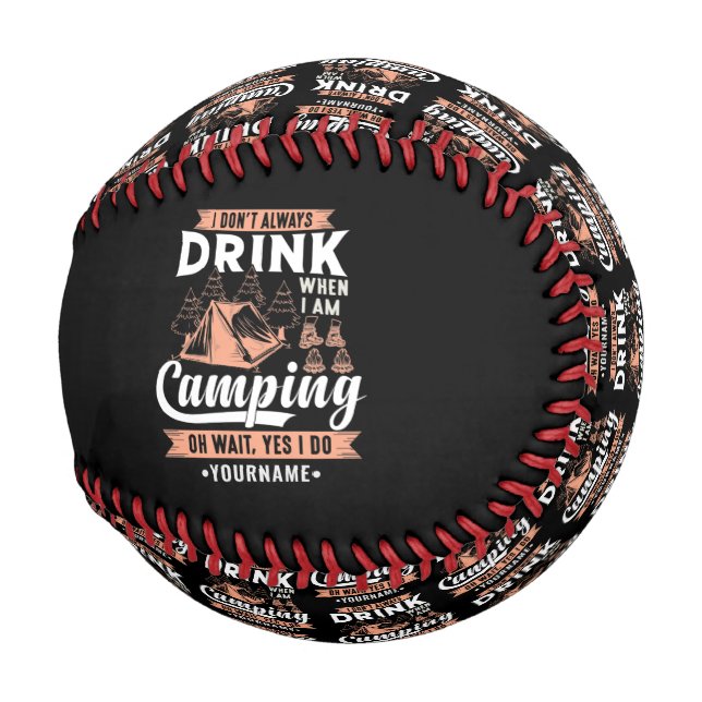 Ich trinke nicht immer, wenn ich Camping bin Baseball (Rückseite Links)