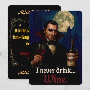 „Ich trinke nie … Wein“ Vampir-Horror-Humor  Einladung