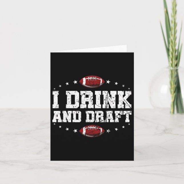 Ich trinke und fantasievoll Fantasiefußball Karte (Vorderseite)