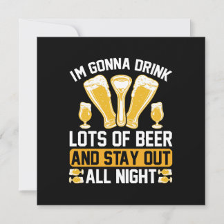 Ich trinke viel Bier Einladung