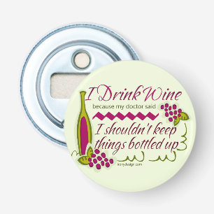 Ich trinke Wein-lustiges Zitat Flaschenöffner