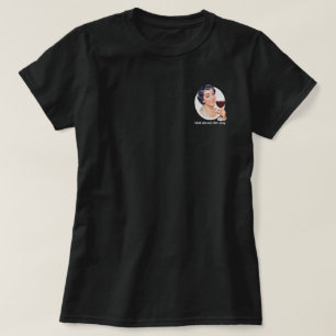 Ich trinke Wein und das ist elegant - schwarz T-Shirt