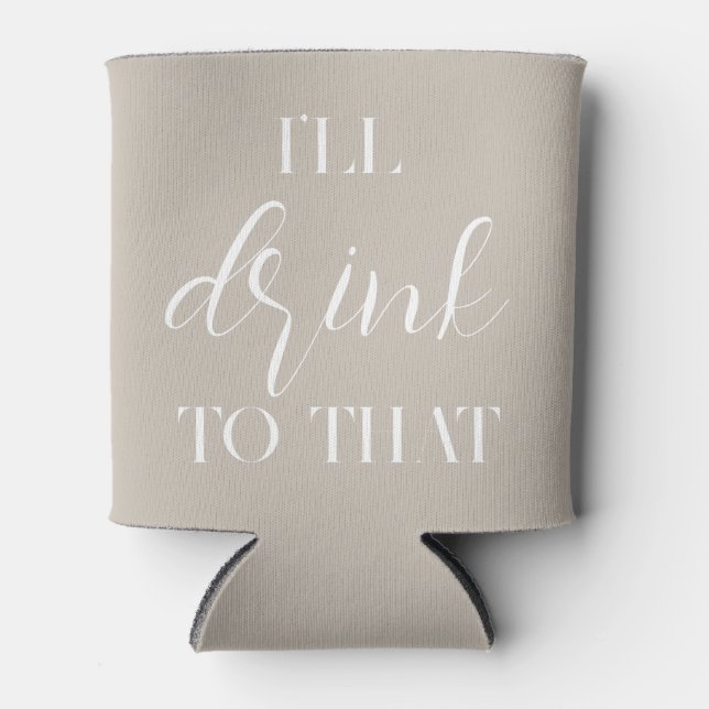 Ich trinke zu dieser Hochzeitsnadel. Dosenkühler (Vorderseite)