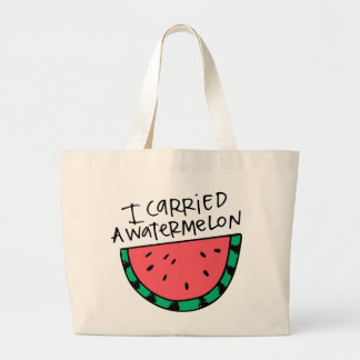Ich trug eine Wassermelone Jumbo Stoffbeutel