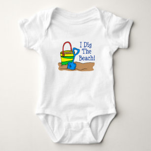 Ich trüge den Strand Baby Strampler