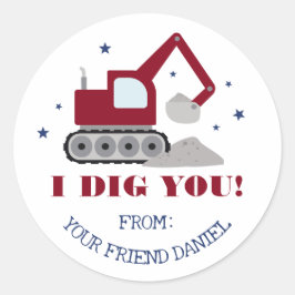 Ich tu dir den Valentinstag Runder Aufkleber