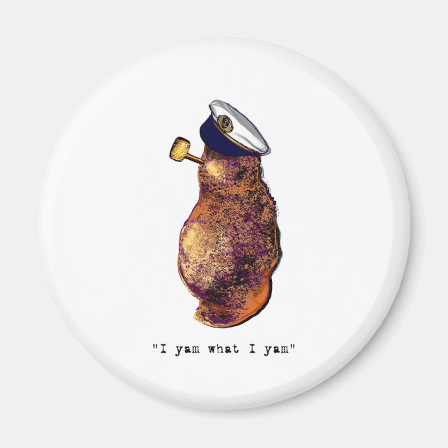 Ich tu, was ich yam light magnet (Vorne)