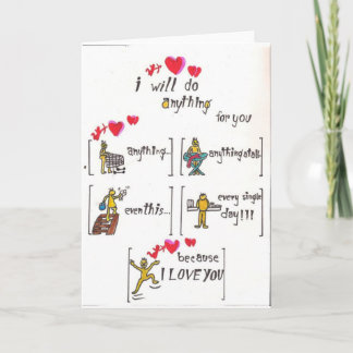 Ich tue alles für Sie Feiertagskarte
