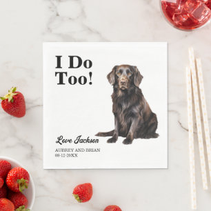 Ich tue auch! Finnischer Flachdeckhund Serviette