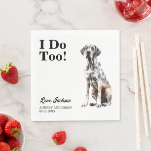 Ich tue auch! Great Dane Dog Pet Serviette