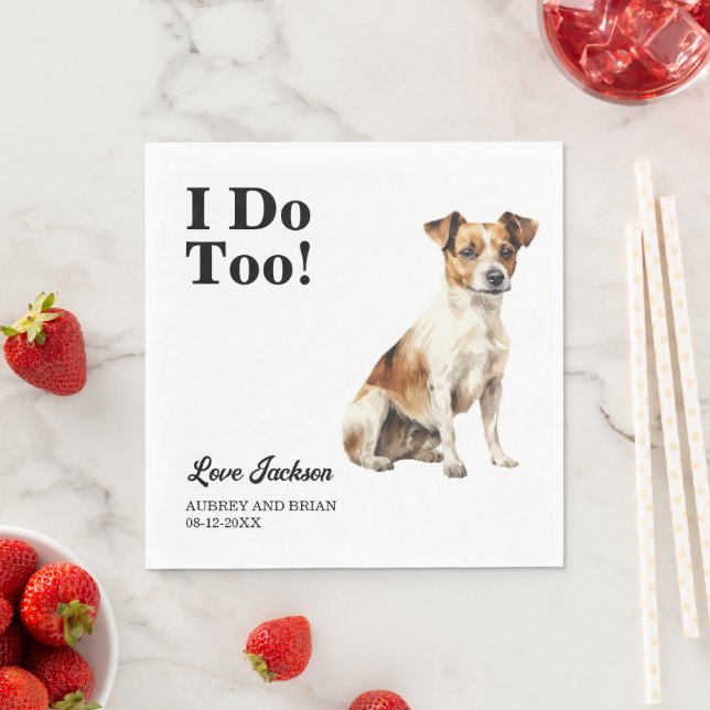 Ich tue auch! Jack Russel Terrier Dog Pet Serviette (Beispiel)