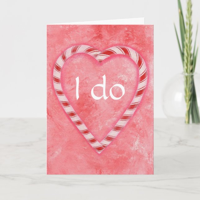 Ich tue, Candy Cane Herz, Einladungskarten für Hoc (Vorderseite)