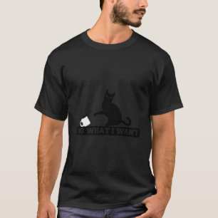 Ich tue, dass ich schwarze Katze Gewollt habe T-Shirt