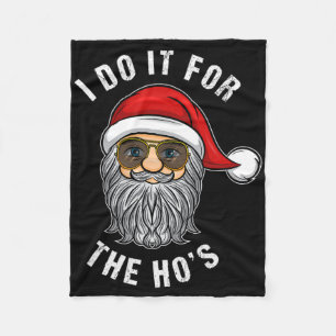 Ich tue es für den lustigen Weihnachtsmann F Fleecedecke