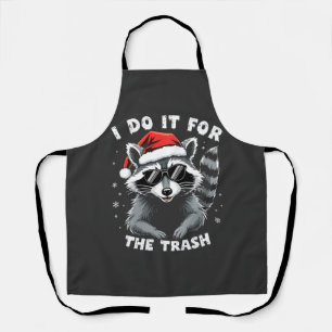 Ich tue es für den Trash Funny Weihnachts-Raccoon Schürze