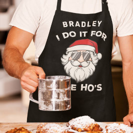 Ich tue es für den Weihnachtsnamen des Weihnachtsm Schürze