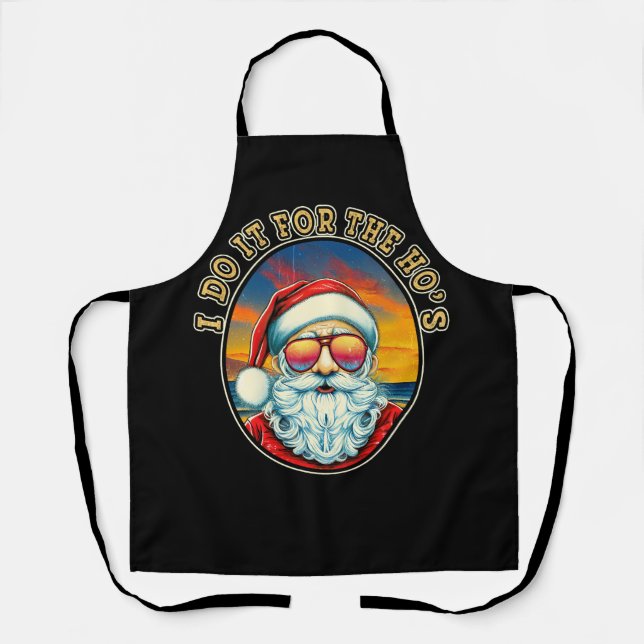 Ich tue es für die Sonnenbrille des Weihnachtsmann Schürze (Vorderseite)