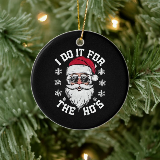 Ich tue es für die Weihnachtsfeier Keramik Ornament (Baum)