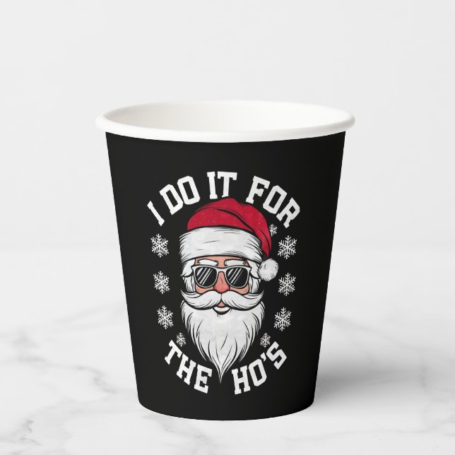 Ich tue es für die Weihnachtsfeier Pappbecher (Vorderseite)