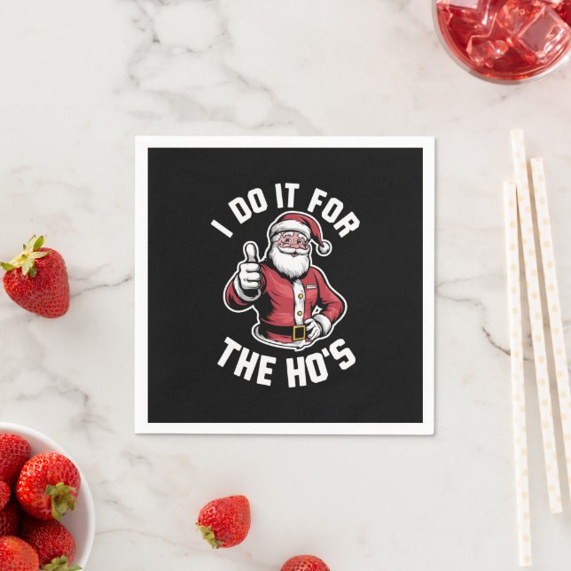 Ich tue es für Weihnachten in Hos Santa Claus Serviette (Beispiel)