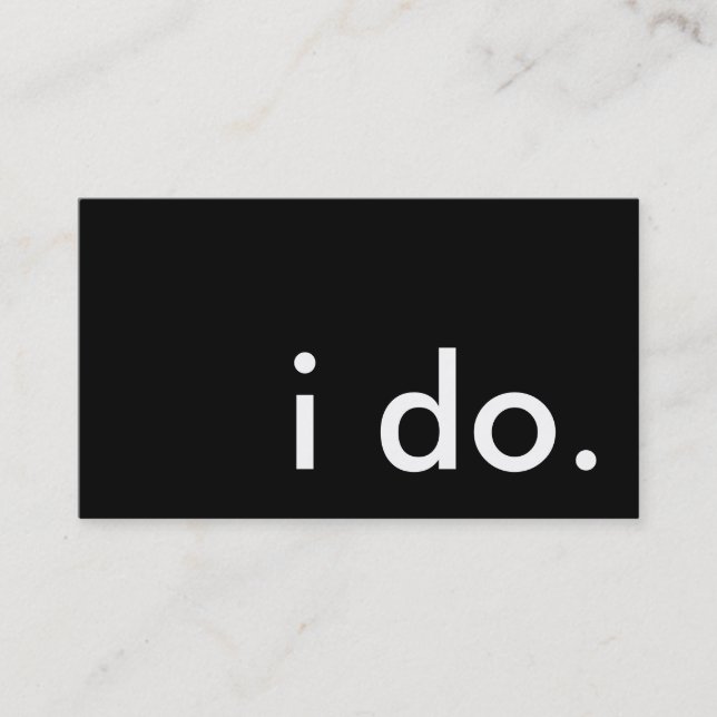 Ich tue es. visitenkarte (Vorderseite)