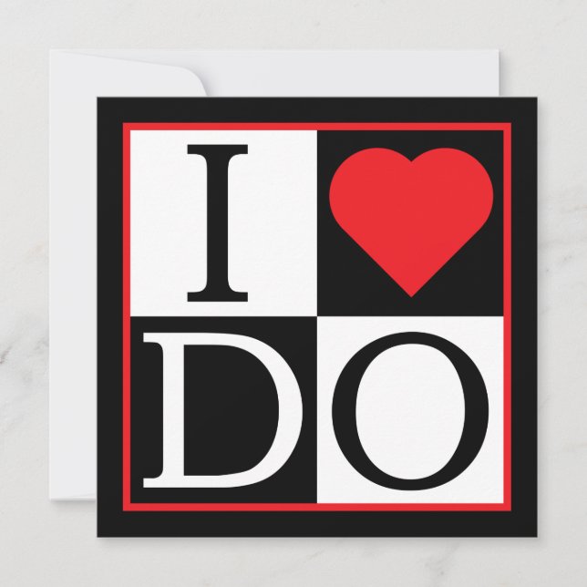 Ich tue Hochzeits-Einladung Einladung (Vorderseite)