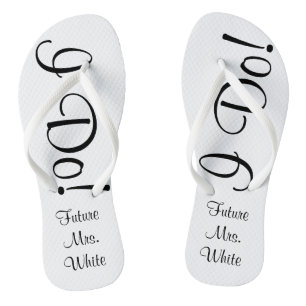 Ich tue! Hochzeits-Tagesbraut drehen Reinfälle um Flip Flops