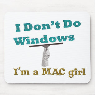 Ich tue nicht Fenster Mousepad
