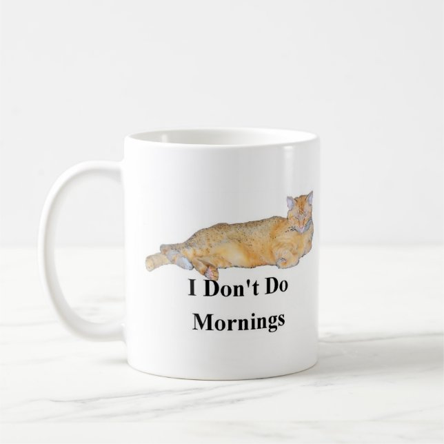 Ich tue nicht Morgen Kaffeetasse (Links)
