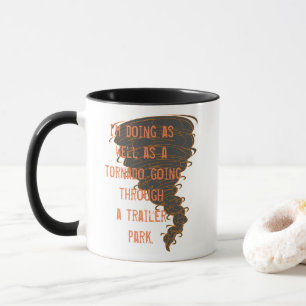 Ich tue sowie eine Tornado-Tasse Tasse