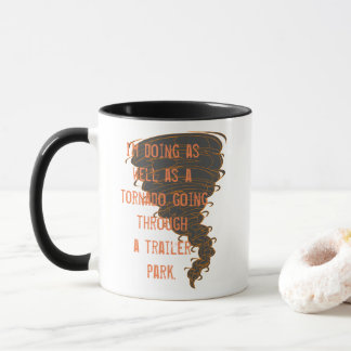 Ich tue sowie eine Tornado-Tasse Tasse