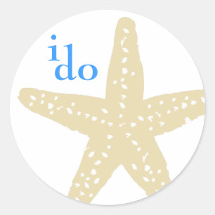 Ich tue Starfish-Aufkleber Runder Aufkleber