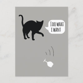 Ich tue, was ich Cat Postcard Gewollt habe Postkarte
