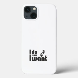 Ich tue, was ich gewollt habe, lustiges Katzen-Hun Case-Mate iPhone Hülle