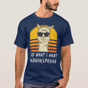 Ich tue, was ich Madafa(lpa)kas Alpacas niedlich L T-Shirt
