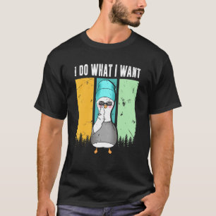 Ich tue, was ich Retro Gans Coole Ente Gewollt hab T-Shirt