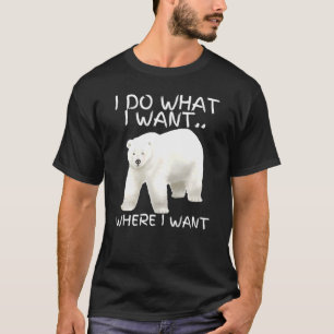 Ich tue, was ich Summer Bear Vibes Coole Polar Bea T-Shirt