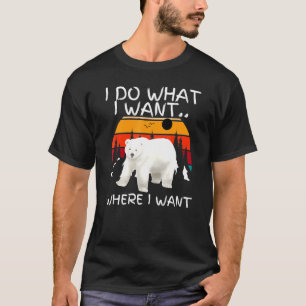 Ich tue, was ich Summer Bear Vibes Coole Polar Bea T-Shirt