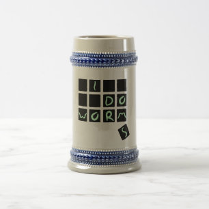 ich tue Würmer Bierglas